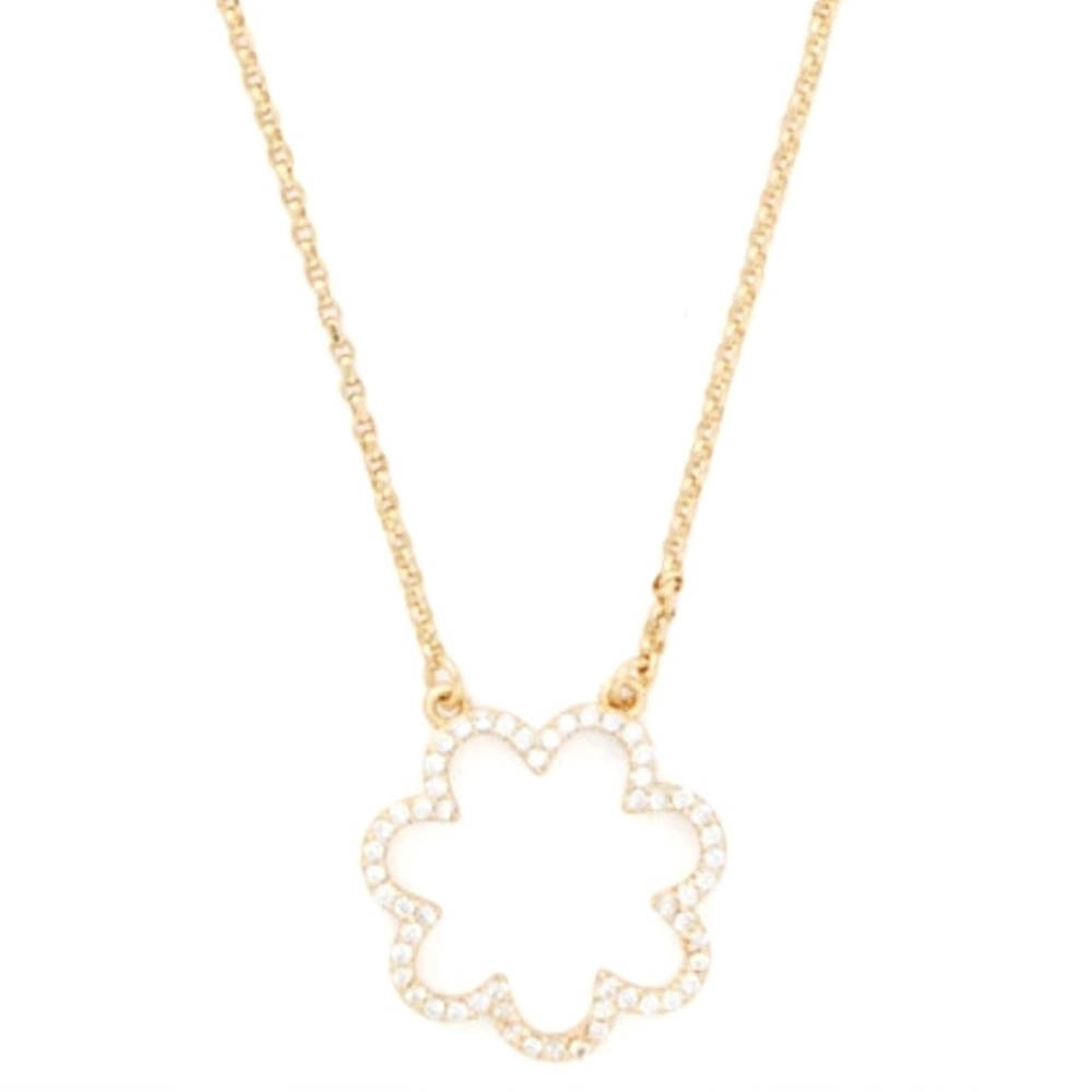 $58 kate spade scrunched scallop crystal necklace